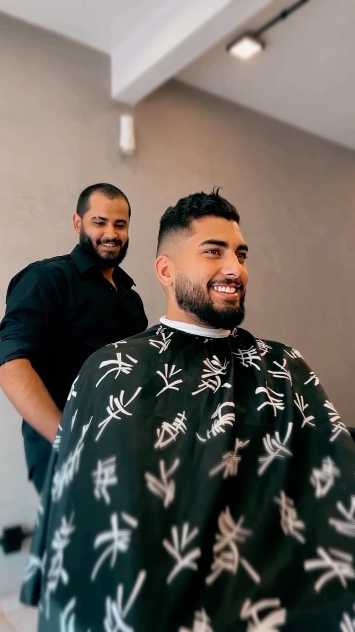 Corte e barba finalizados na Jamal Barbearia